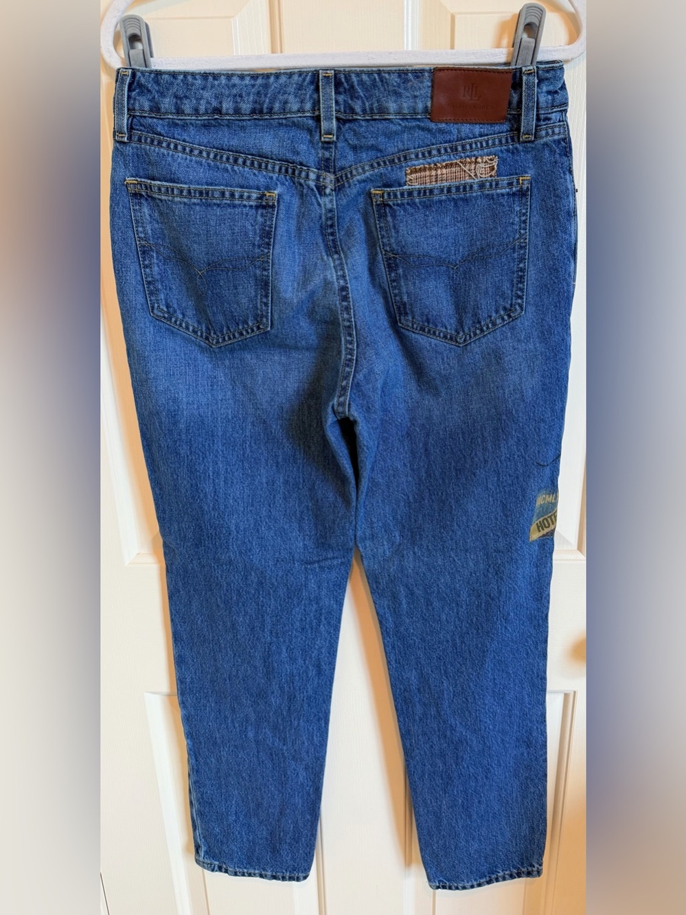 Unique Lauren Ralph Lauren Patchwork Denim Med Wash Size 4. Very GUC - Picture 3 of 7